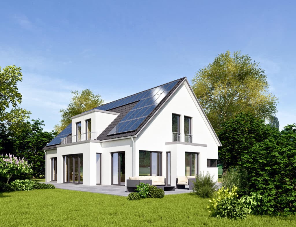 Einfamilienhaus im Grünen mit Solardach